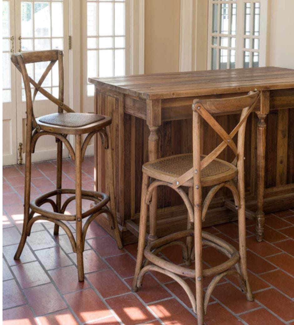 Cross Back Counter Stool - Image 3