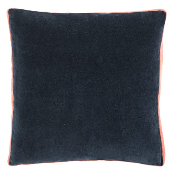 Bryn Solid Navy/ Coral (18" Square)