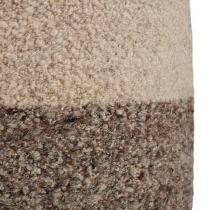 Micco Ombre Cream/ Brown Cylinder Pouf