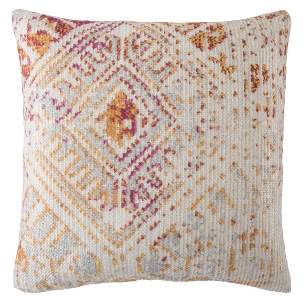Nikki Chu by  Siva Indoor/ Outdoor Tribal Pink/ Gold (22" Square)