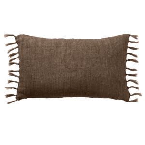 Majere Solid Brown Down Pillow (13"X21" Lumbar)