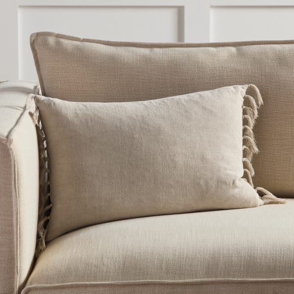 Majere Solid Light Gray Down Pillow (13"X21" Lumbar)