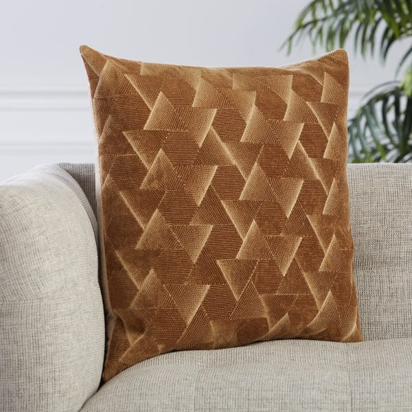 Jacques Geometric Brown/ Silver (22" Square)