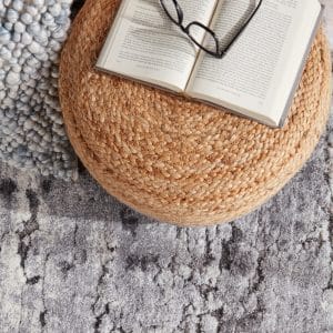 Sangam Natural Solid Beige Cylinder Pouf