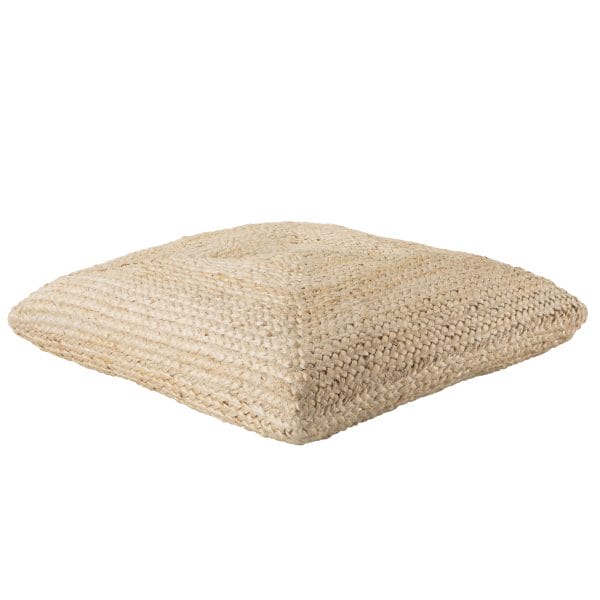 Natia Solid Ivory Floor Cushion (28" Square)