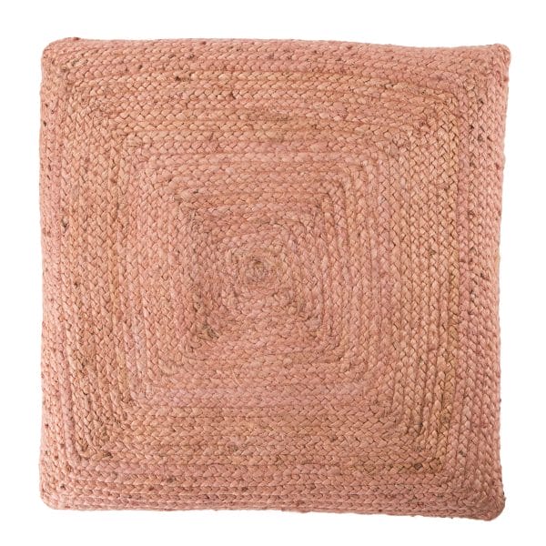 Natia Solid Light Pink Floor Cushion (28" Square)