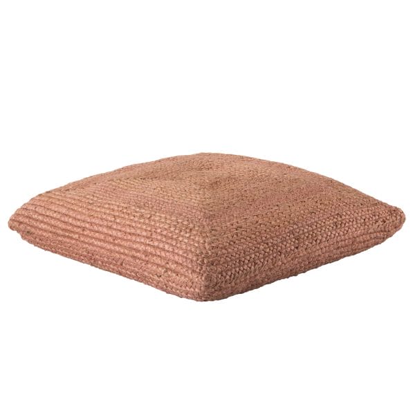 Natia Solid Light Pink Floor Cushion (28" Square)