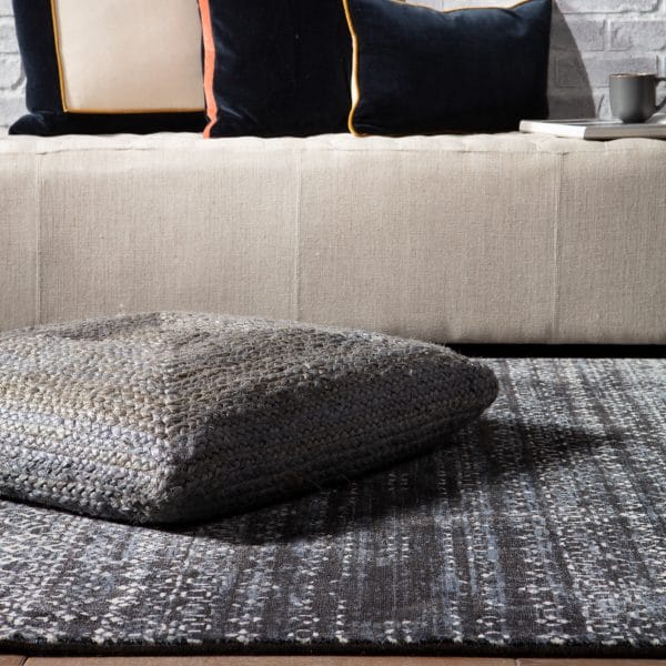 Natia Solid Light Gray Floor Cushion (28" Square)