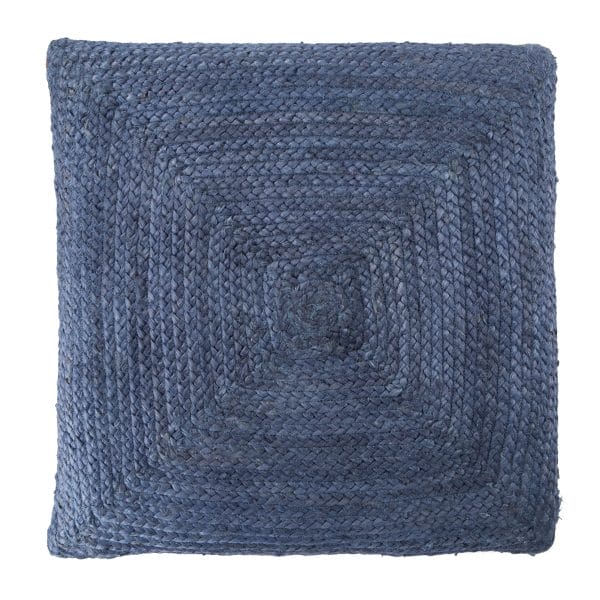 Natia Solid Blue Floor Cushion (28" Square)