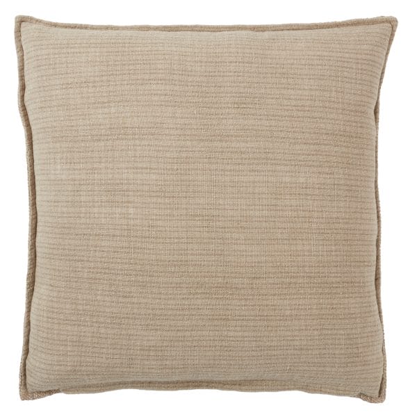 Murdoch Striped Light Brown/ Cream Down Pillow (22" Square)