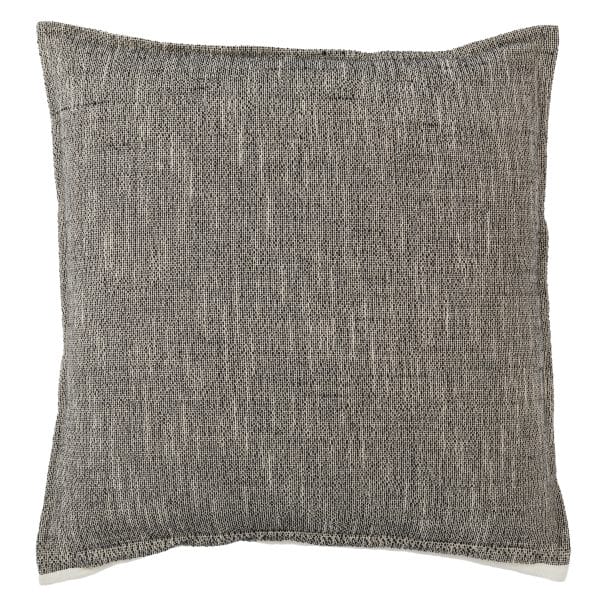 Dolan Striped Black/ Ivory Down Pillow (22" Square)