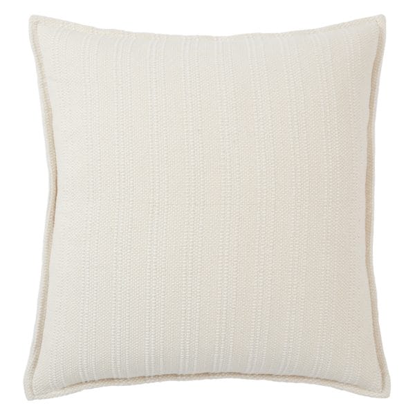 Ove Striped Cream/ Ivory Down Pillow (22" Square)