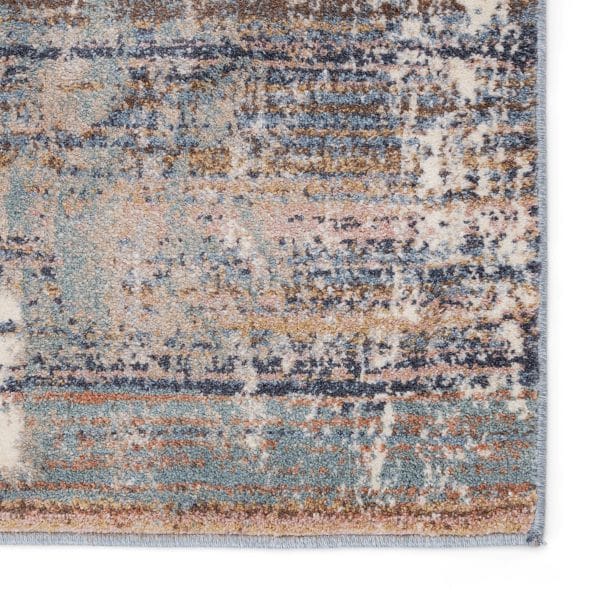Vibe by  Lysandra Abstract Blue/ Tan Area Rug (8'X10')