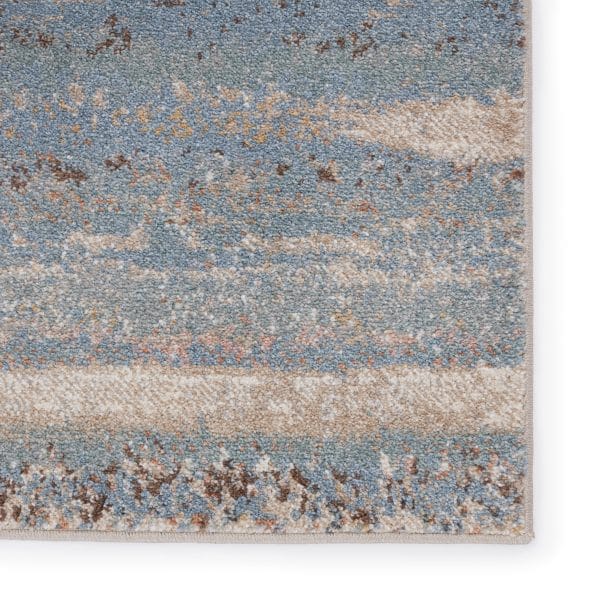 Vibe by  Devlin Abstract Blue/ Tan Area Rug (8'X10')