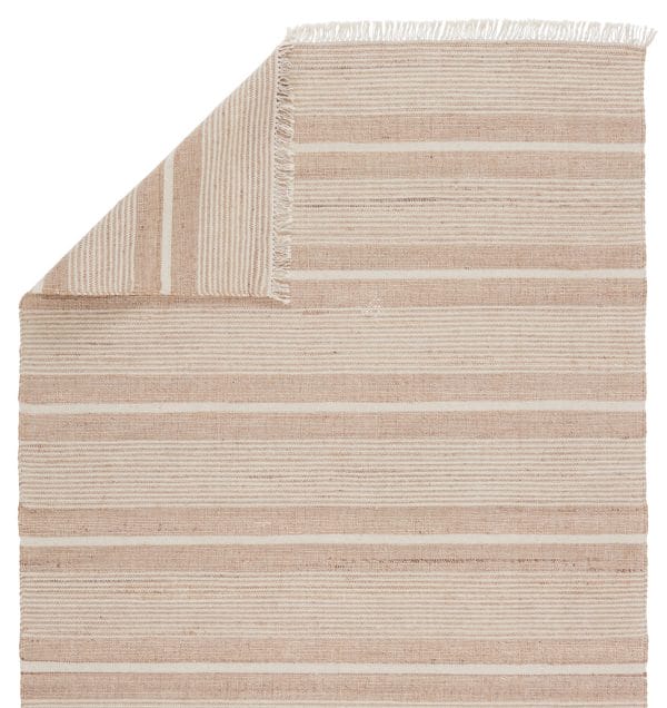 Vibe by  Kahlo Natural Striped Beige/ Cream Area Rug (5'X8')