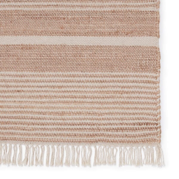 Vibe by  Kahlo Natural Striped Beige/ Cream Area Rug (5'X8')