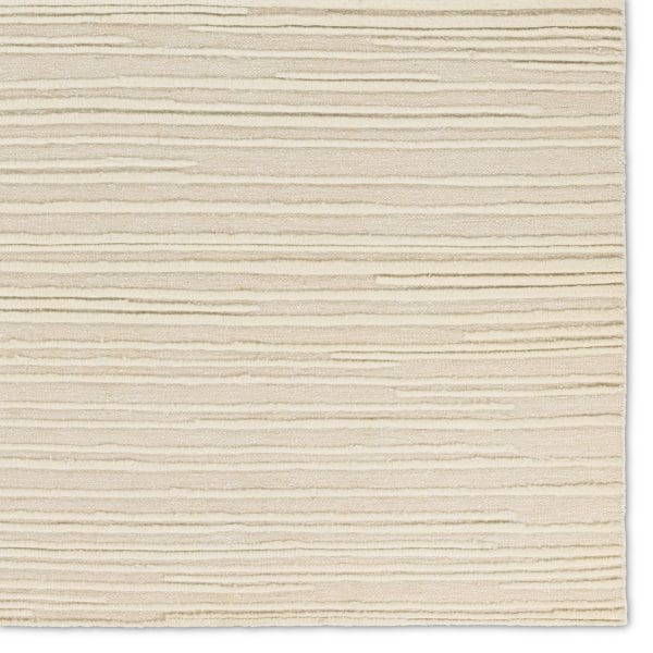 Rahim Hand-Knotted Striped Cream Area Rug (6'X9')