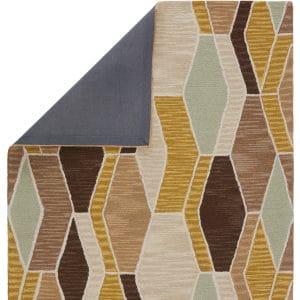 Vibe by  Sade Handmade Geometric Brown/ Gold Area Rug (9'X12')