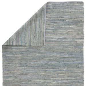 Raggedy Handmade Solid Blue/ Gray Area Rug (9'X12')