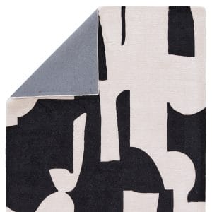 Noverre Handmade Abstract Black/ Cream Area Rug (8'X10')