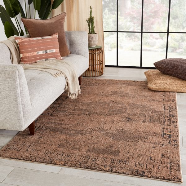 Vibe by  Esposito Medallion Light Brown/ Gray Area Rug (5'X8')