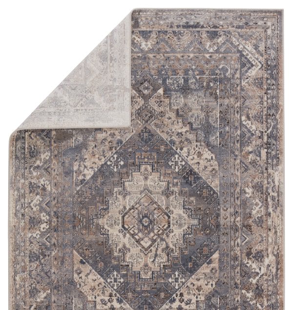 Vibe by  Langdon Medallion Blue/ Gray Area Rug (6'5"X9'6")