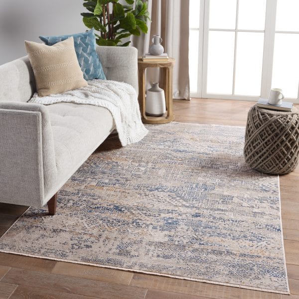 Vibe by  Louden Tribal Gray/ Blue Area Rug (8'X10')