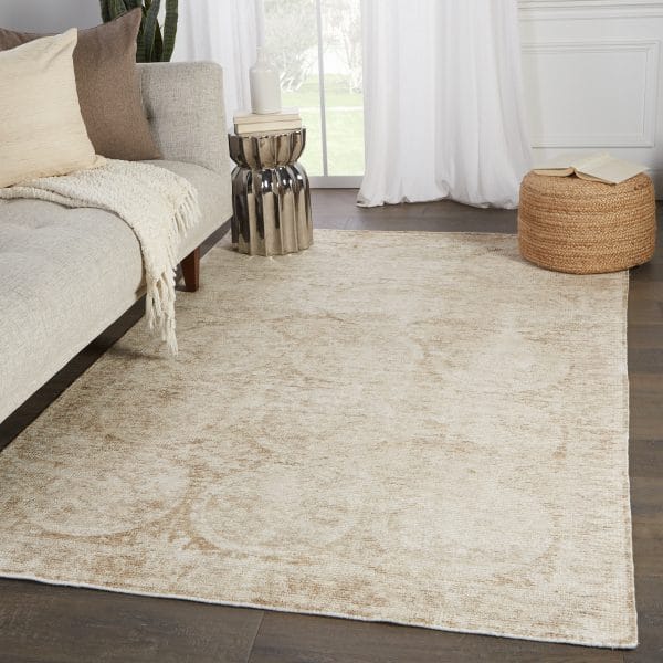 Barclay Butera by  Crescent Handmade Medallion Beige/ Ivory Area Rug (5'X8')