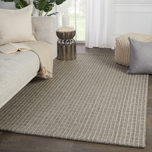 Tane Natural Solid Gray Area Rug (2'X3')