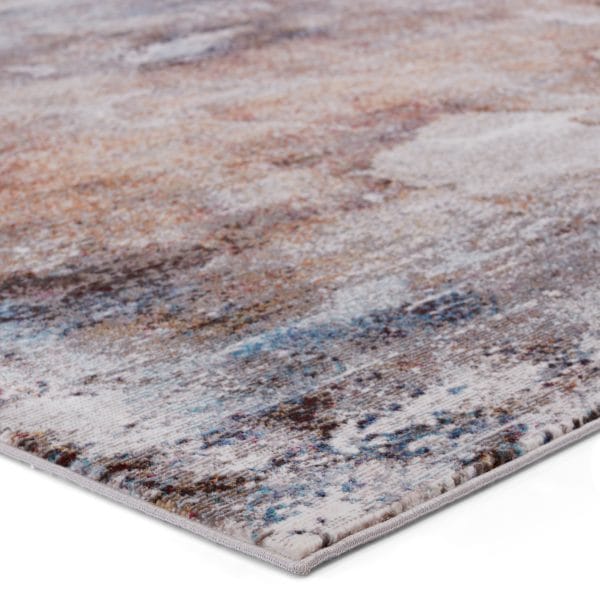 Vibe by  Comet Abstract Brown/ Blue Runner Rug (3'X8')
