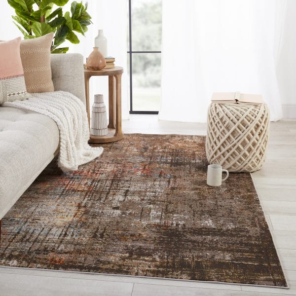 Vibe by  Donati Abstract Brown/ Tan Runner Rug (3'X8')