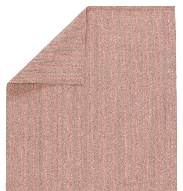 Topsail Indoor/ Outdoor Striped Rose/ Taupe Area Rug (2'X3')