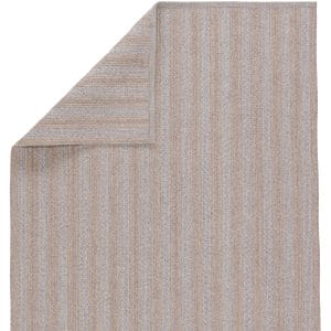 Topsail Indoor/ Outdoor Striped Gray/ Taupe Area Rug (2'X3')