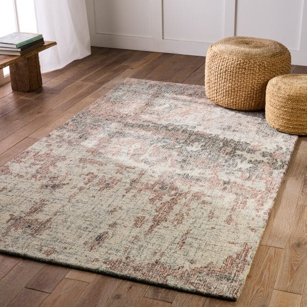 Absolon Handmade Abstract Rust/ Taupe Area Rug (8'X10')