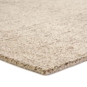 Oland Handmade Solid White/ Brown Area Rug (2'X3')