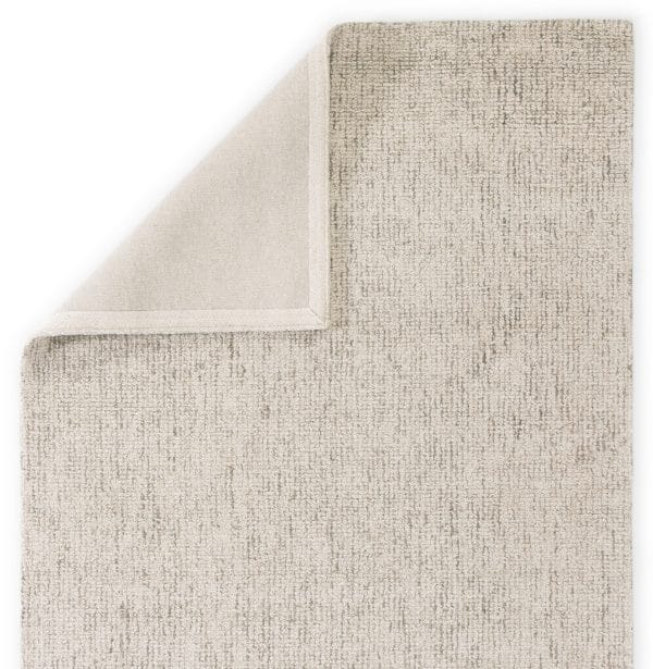 Oland Handmade Solid White/ Brown Area Rug (2'X3')