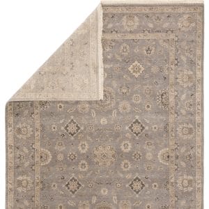 Riverton Hand-Knotted Medallion Gray/ Tan Area Rug (8'X10')