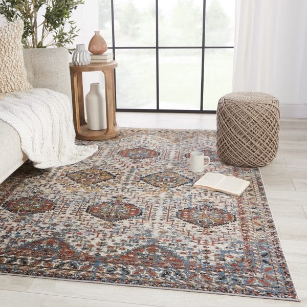 Vibe by  Gordiana Medallion Multicolor/ White Area Rug (9'6"X13')
