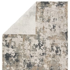 Lynne Abstract White/ Slate Runner Rug (2'6"X8')