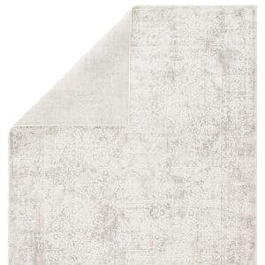 Lianna Abstract Silver/ White Area Rug (11'10"X14')