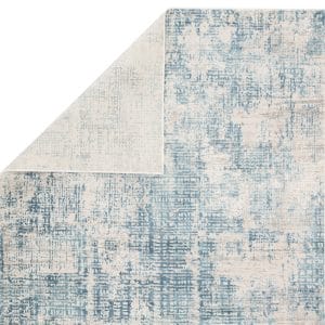 Eero Abstract Blue/ Ivory Runner Rug (2'6"X8')