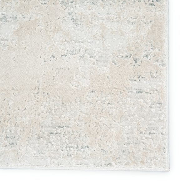 Orianna Abstract Ivory/ Silver Runner Rug (2'6"X8')