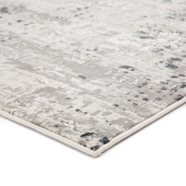 Cian Abstract Gray/ Ivory Runner Rug (2'6"X8')