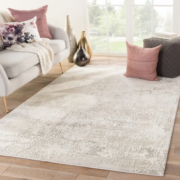 Brixt Abstract Gray/ Ivory Runner Rug (2'6"X8')