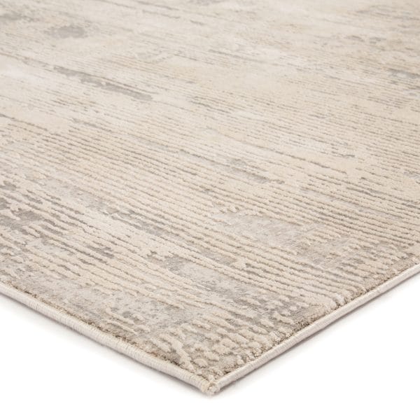 Paxton Abstract Gray/ Ivory Runner Rug (2'6"X8')