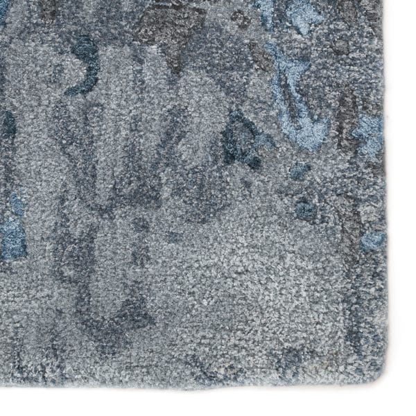 Ballare Handmade Abstract Blue/ Gray Area Rug (8'X10')