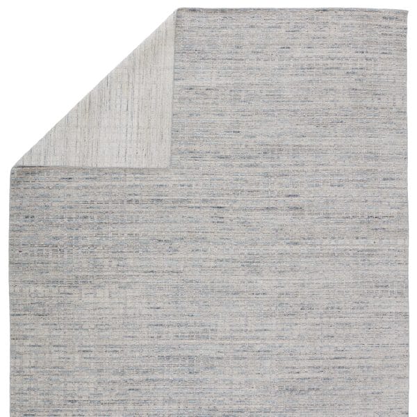 Thaddea Handmade Striped Light Gray/ Blue Area Rug (2'X3')