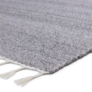 Encanto Indoor/ Outdoor Solid Gray/ White Area Rug (2'X3')
