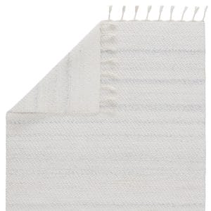 Encanto Indoor/ Outdoor Solid White/ Light Gray Area Rug (2'X3')