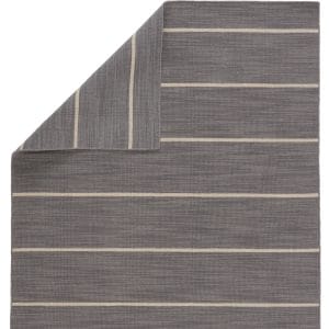 Cape Cod Handmade Striped Dark Gray/ White Area Rug (4'X6')